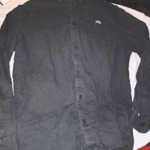 Mens size Large Black Vans Button Up shirt.